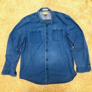 LL Bean denim style button down shirt